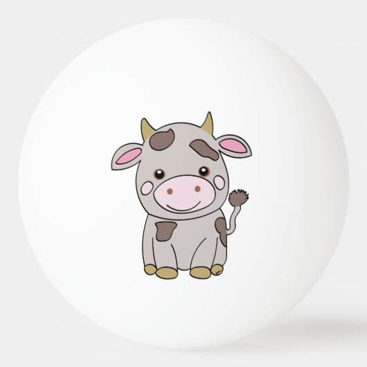 Balle De Ping Pong Vache mignonne (Devant)