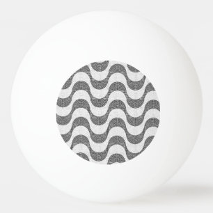 Balle De Ping Pong vagues noires et blanches en pavé portugais