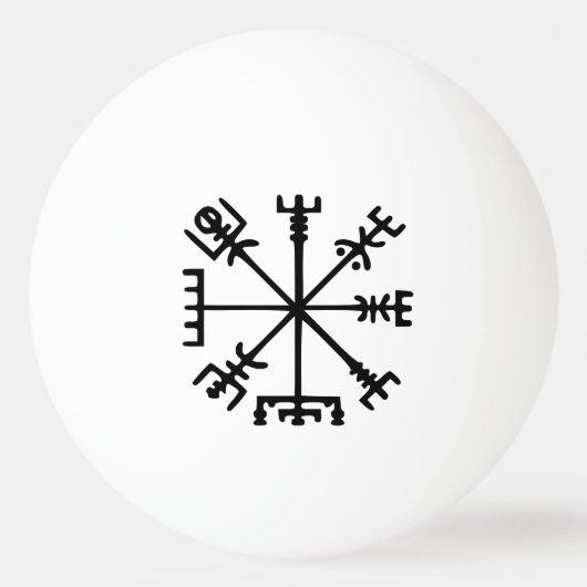 Balle De Ping Pong Vegvísir (Viking Compass) (Devant)