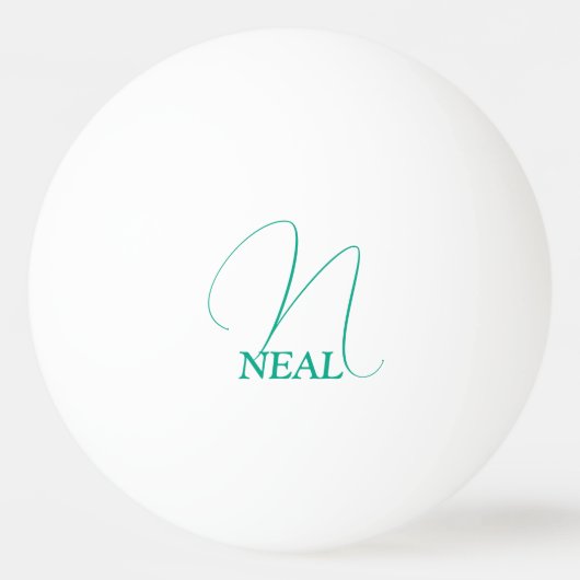 Balle De Ping Pong Vert clair monogrammé (Devant)