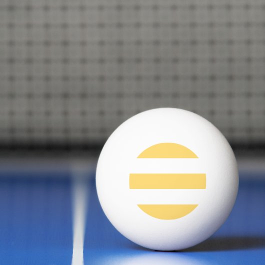 Balle De Ping Pong Vertikas Jaune Et Blanc (Filet)