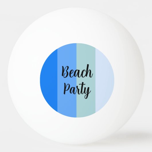 Balle De Ping Pong Vibes De Plage, Bleues (Devant)