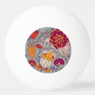 Balle De Ping Pong Vintage Floral Elegant Arrière - plan