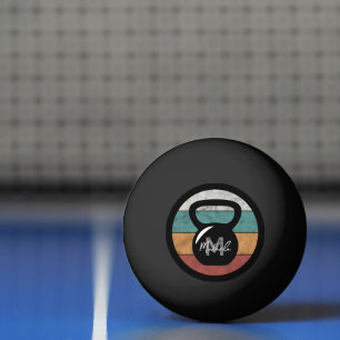 Balle De Ping Pong Vintage kettlebell personnalisé nom monographique