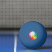 Balle De Ping Pong Violet Jaune Vert Conçu (Filet)