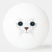 Balle De Ping Pong Visage de chat drôle (Devant)