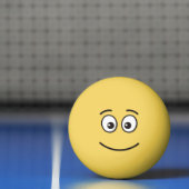 Balle De Ping Pong Visage souriant avec yeux ouverts (Filet)
