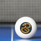 Balle De Ping Pong Vitrail serpent doré (Filet)