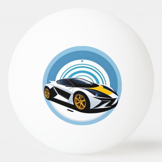 Balle De Ping Pong Voiture de course avec conception dynamique (Devant)