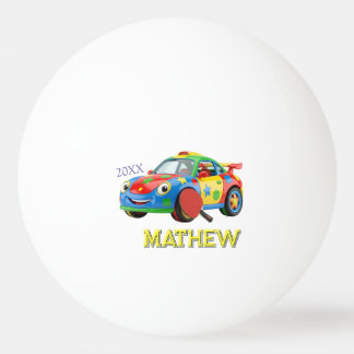 BALLE DE PING PONG VOITURE DE SPORT COLORÉE PALETTE HOMME ENFANTS NOM