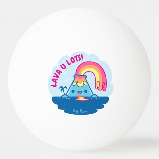 Balle De Ping Pong Volcan de Kawaii (Devant)