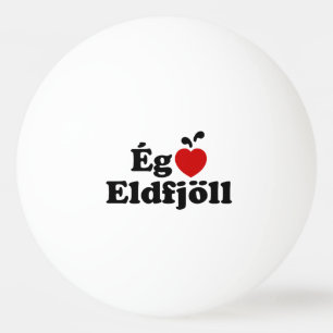 Balle De Ping Pong Volcans I Heart (Love) [Ég Elska Eldfjöll]