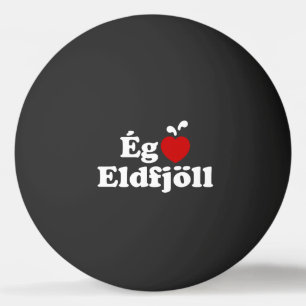 Balle De Ping Pong Volcans I Heart (Love) [Ég Elska Eldfjöll]