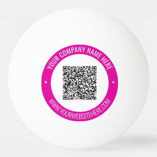 Balle De Ping Pong Votre Boule de ping de code QR Exemple de texte pe