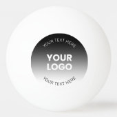 Balle De Ping Pong Votre logo | Dégradé noir & blanc moderne modifiab (Devant)