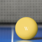 Balle De Ping Pong Votre monogramme en jaune (Filet)