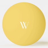 Balle De Ping Pong Votre monogramme en jaune (Dos)