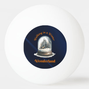 Balle De Ping Pong Winter Wonderland Snowglobe