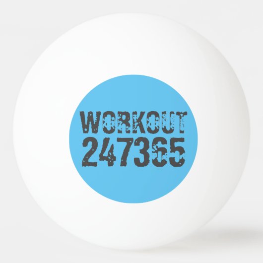 Balle De Ping Pong Worn out and scratched text Workout 247365 blue (Devant)