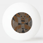 Balle De Ping Pong "Yappy Dog - brown" Abstrait Ping Pong Ball (Dos)