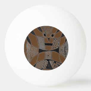 Balle De Ping Pong "Yappy Dog - brown" Abstrait Ping Pong Ball