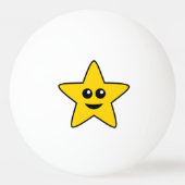 Balle De Ping Pong Yellow Happy Star Ping Pong Ball (Dos)