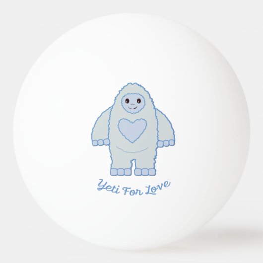 Balle De Ping Pong Yeti pour l'amour (Devant)