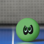 Balle De Ping Pong Yeux verts de bande dessinée d'éclat (Filet)