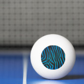 Balle De Ping Pong Zebra Black et Blue Print (Filet)