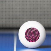 Balle De Ping Pong Zebra noir et rose chaud (Filet)