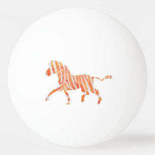 Balle De Ping Pong Zebra Orange and White Print