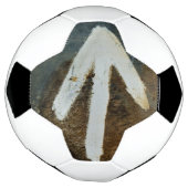 Balle de soccer à flèches blanches (Tourné)