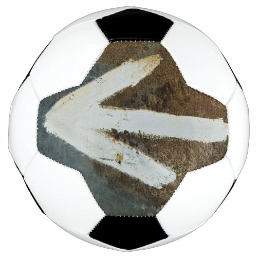 Balle de soccer à flèches blanches (Devant)