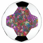 Balle de soccer Floral Verre Abstrait (Devant)
