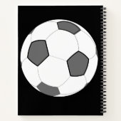 Balle de soccer noir blanc Nom Date Carnet spiral (Dos)