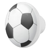 Balle de soccer noir et blanc Boutons en céramique (Droite)