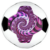 Balle de soccer rose et noir (Tourné)