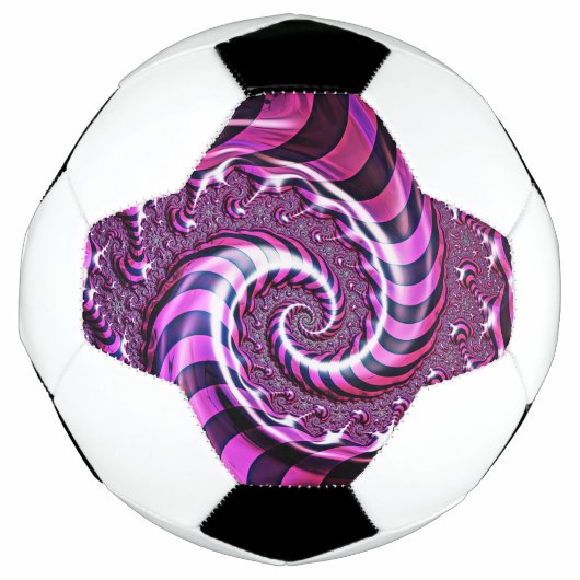 Balle de soccer rose et noir (Devant)
