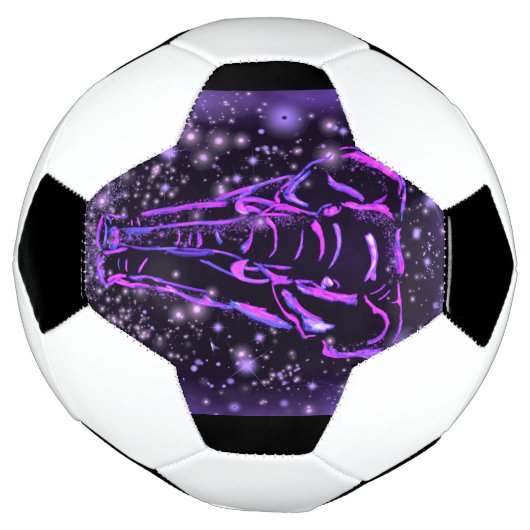 Balle de soccer violet éléphant (Tourné)