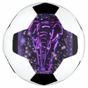 Balle de soccer violet éléphant