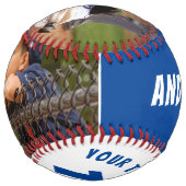 Balle De Softball 2 Photo Softball Nom du joueur Team Blue (Devant)
