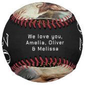 Balle De Softball 30 et Citation fabuleuse Noir 3 Photo 30e annivers (Dos)