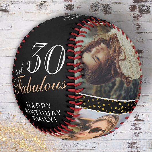 Balle De Softball 30 et Citation fabuleuse Noir 3 Photo 30e annivers