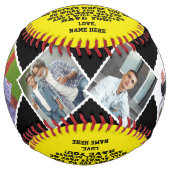 Balle De Softball À Mon Frère cadeau De Frère avec Photo personnalis (Devant)