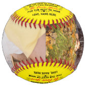 Balle De Softball À notre petit-fils de grands-parents et photo pers (Devant)