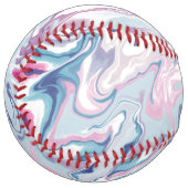Balle De Softball Acrylique liquide rose et bleu (Devant gauche)