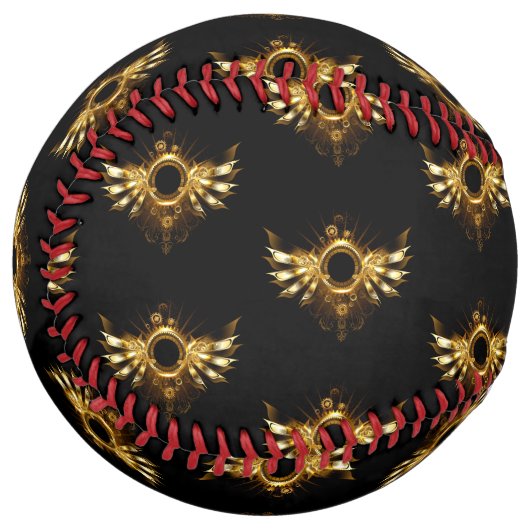 Balle De Softball Ailes de Steampunk (Devant gauche)