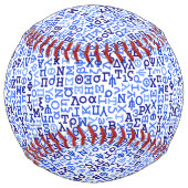 Balle De Softball alphabet grec (Devant)