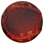 Balle De Softball Amour, coeurs merveilleux (Devant gauche)