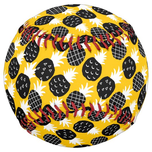 Balle De Softball Ananas noir (Devant)